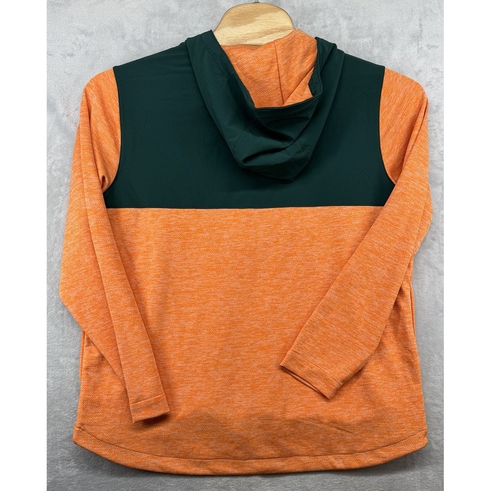 Zero Restriction Tyson Hoodie Blaze Orange Green‎ Performance Golf Men's L NWT - Picture 2 of 7
